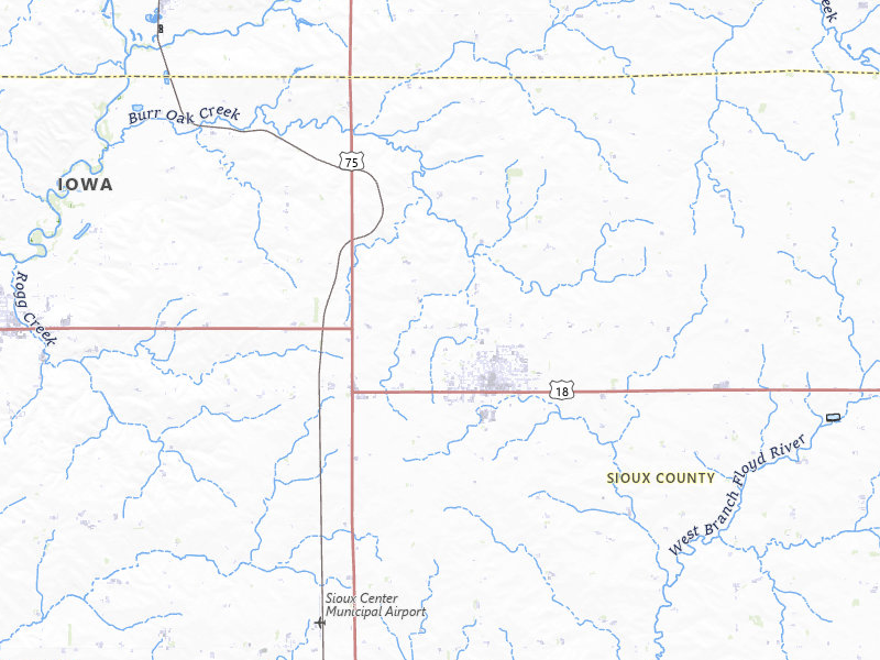 Radar-estimated hail-size map of the storm over Hull, IA on May 31, 2026
