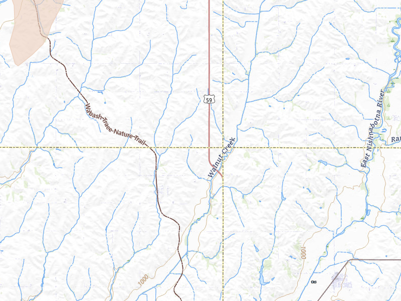 Radar-estimated hail-size map of the storm over Imogene, IA on May 17, 2026