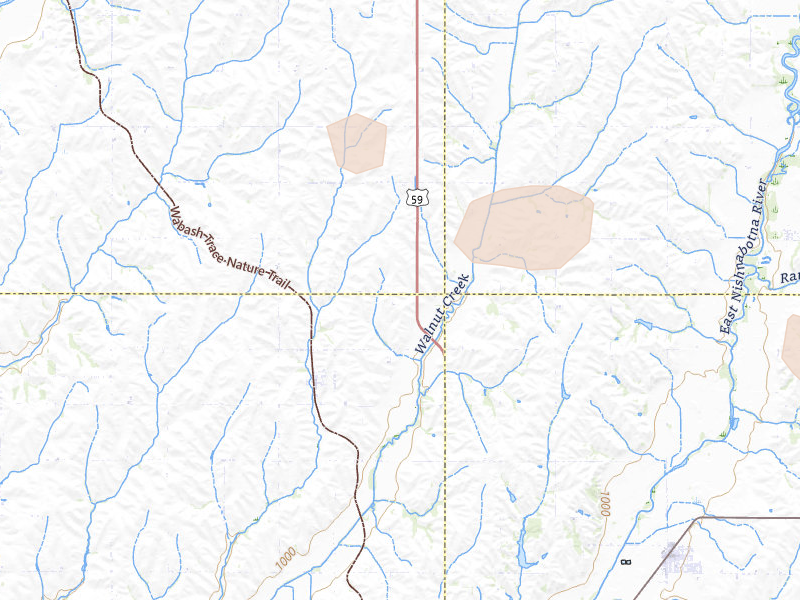 Radar-estimated hail-size map of the storm over Imogene, IA