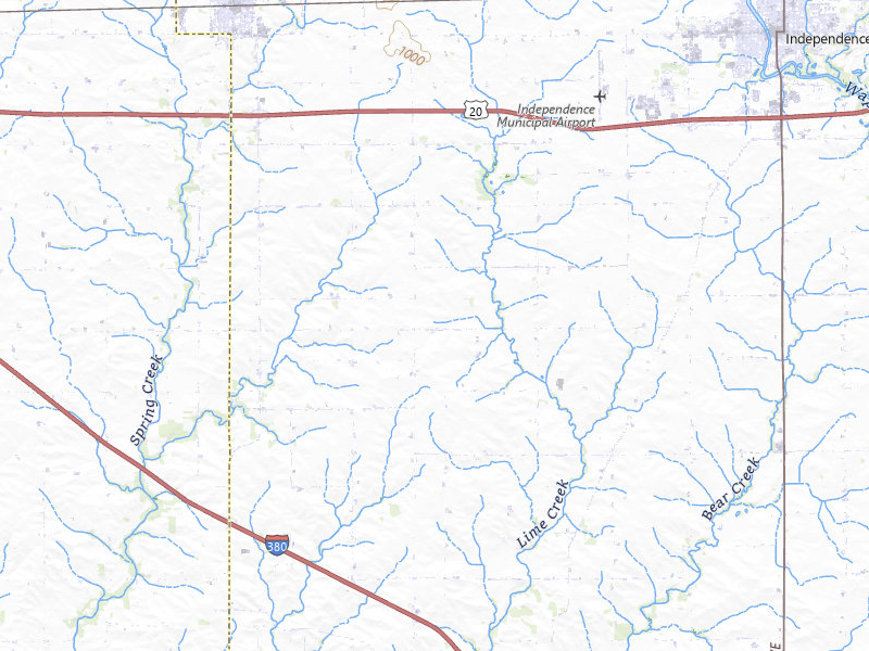 Radar-estimated hail-size map of the storm over Independence, IA on Jun 28, 2026