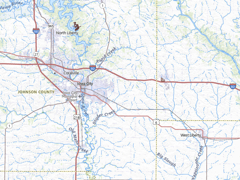 Radar-estimated hail-size map of the storm over Iowa City, IA on Mar 31, 2026