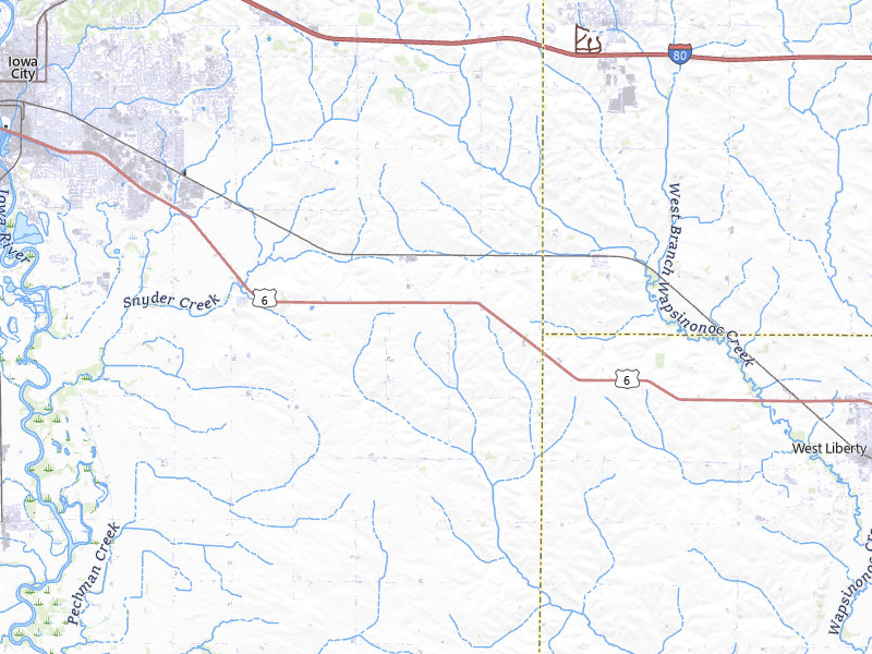 Radar-estimated hail-size map of the storm over Iowa City, IA on Jun 17, 2026