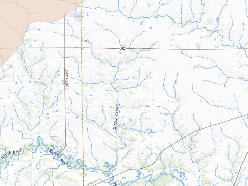 Radar-estimated hail-size map of the storm over Keota, IA