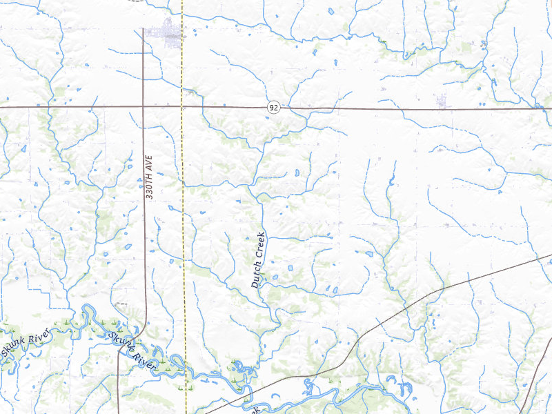 Radar-estimated hail-size map of the storm over Keota, IA on Apr 17, 2026