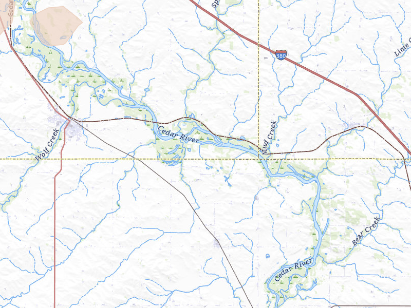Radar-estimated hail-size map of the storm over La Porte City, IA on Jun 28, 2026