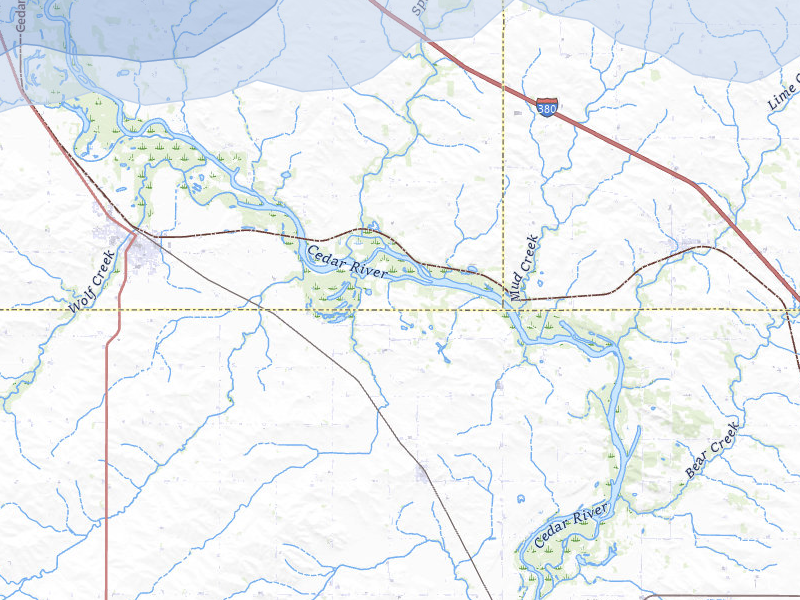 NEXRAD radar-signature map of the hail storm over La Porte City, IA on Jun 28, 2026