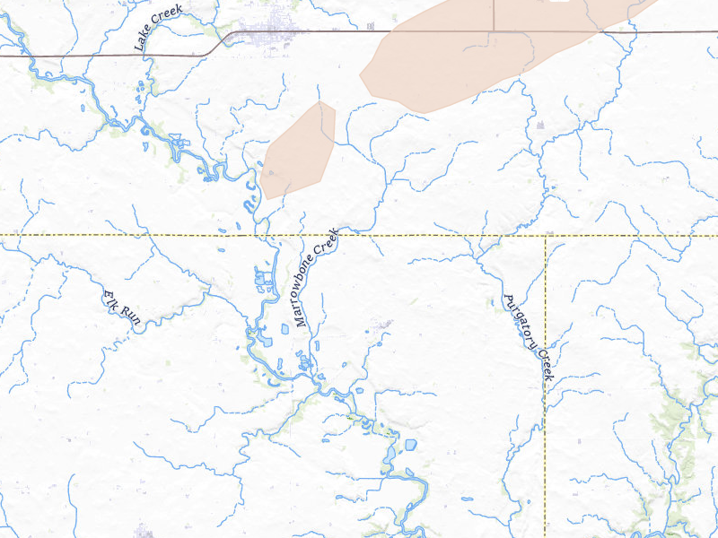 Radar-estimated hail-size map of the storm over Lake City, IA on Jul 2, 2026