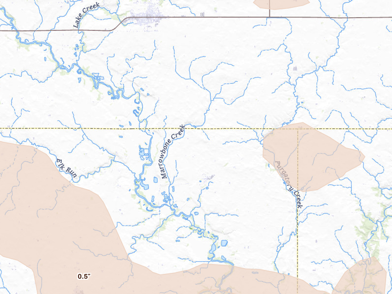 Radar-estimated hail-size map of the storm over Lake City, IA on Jul 3, 2026