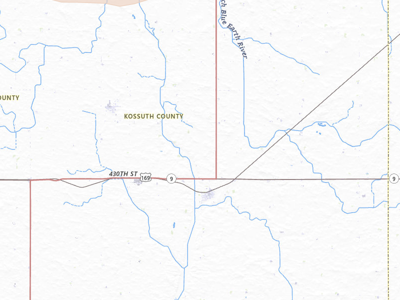 Radar-estimated hail-size map of the storm over Lakota, IA on Jun 30, 2026