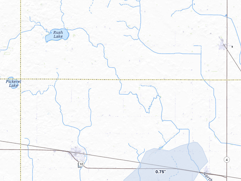 NEXRAD radar-signature map of the hail storm over Laurens, IA on May 18, 2026