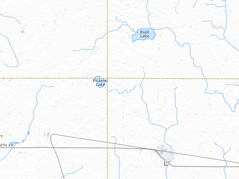 Radar-estimated hail-size map of the storm over Laurens, IA on Jun 27, 2026