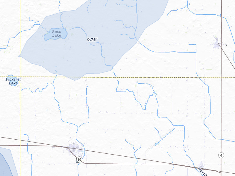 NEXRAD radar-signature map of the hail storm over Laurens, IA on Jun 27, 2026