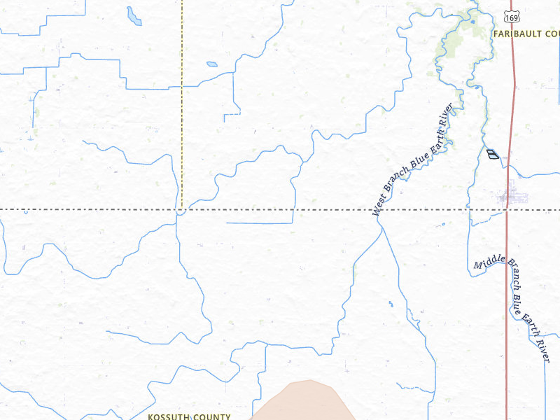Radar-estimated hail-size map of the storm over Ledyard, IA on Apr 23, 2026