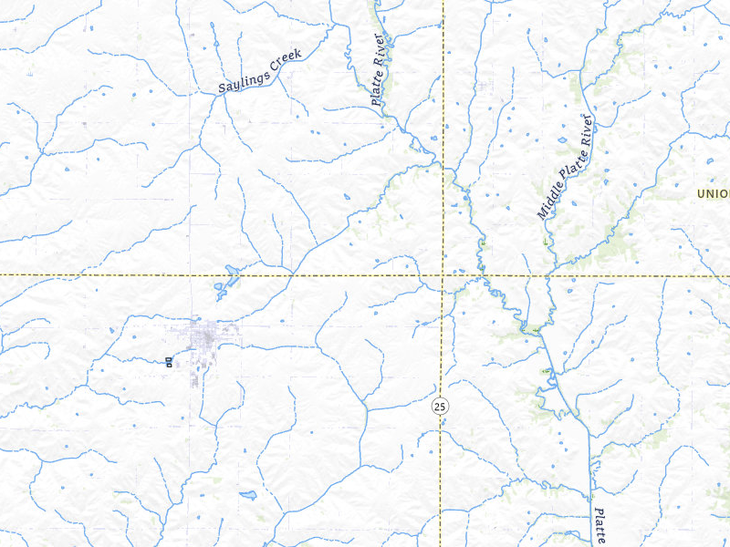 Radar-estimated hail-size map of the storm over Lenox, IA on Apr 23, 2026