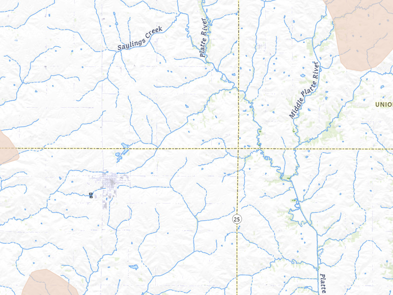 Radar-estimated hail-size map of the storm over Lenox, IA on Jul 20, 2026