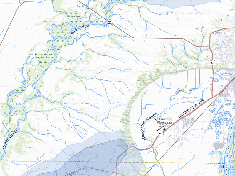 NEXRAD radar-signature map of the hail over Letts, IA