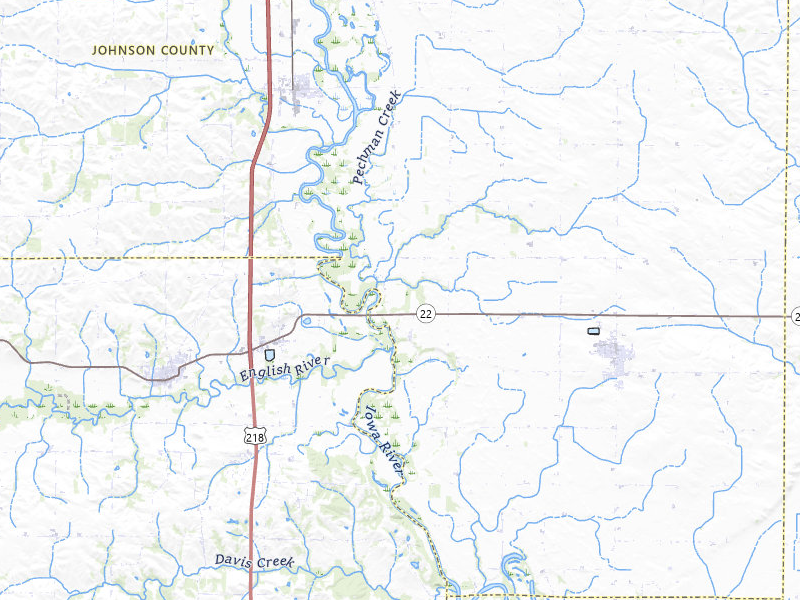 Radar-estimated hail-size map of the storm over Lone Tree, IA on Apr 17, 2026