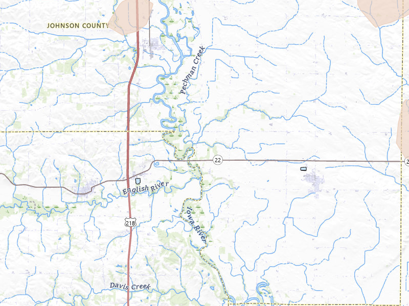 Radar-estimated hail-size map of the storm over Lone Tree, IA on Jun 10, 2026