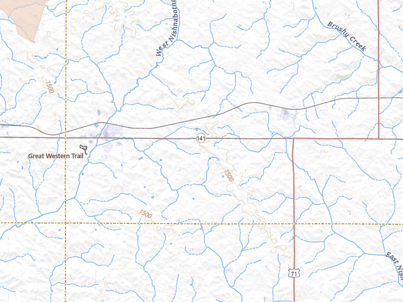 Radar-estimated hail-size map of the storm over Manning, IA on May 15, 2026