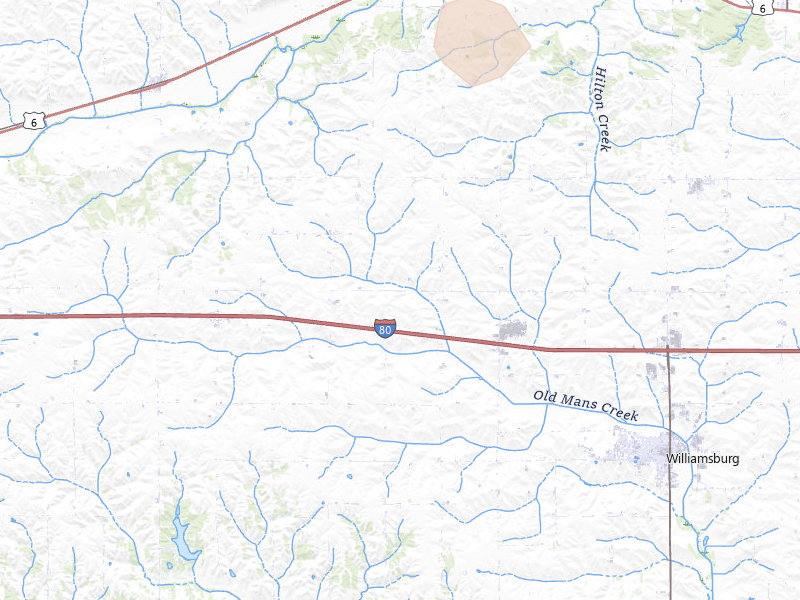 Radar-estimated hail-size map of the storm over Marengo, IA
