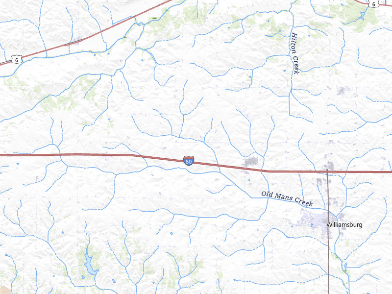 Radar-estimated hail-size map of the storm over Marengo, IA on Apr 23, 2026