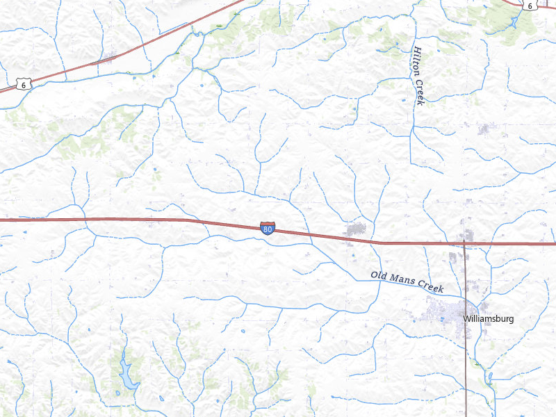 Radar-estimated hail-size map of the storm over Marengo, IA on Jul 10, 2026