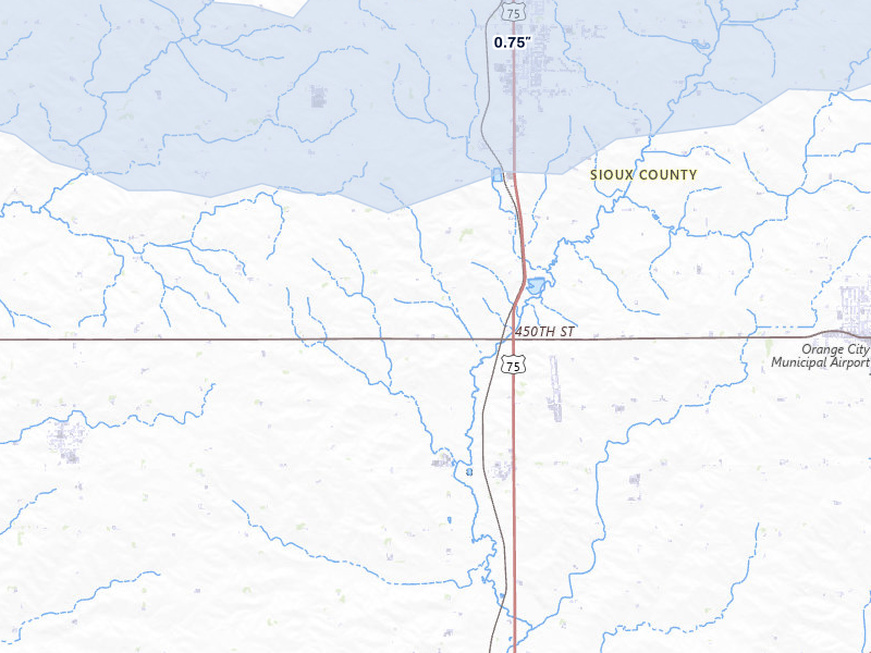 NEXRAD radar-signature map of the hail storm over Maurice, IA on May 31, 2026