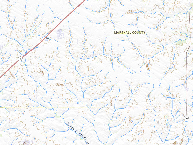 Radar-estimated hail-size map of the storm over Melbourne, IA on Mar 30, 2026