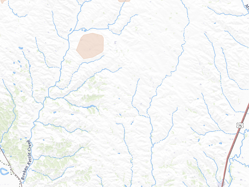 Radar-estimated hail-size map of the storm over Merrill, IA on Jun 30, 2026