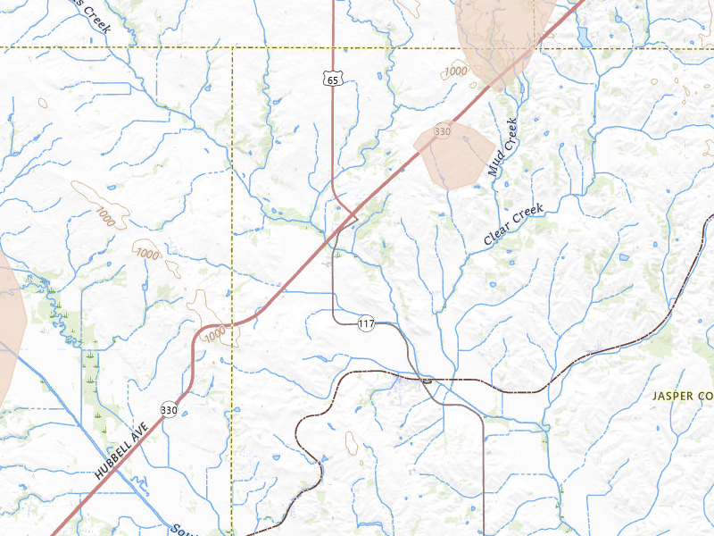 Radar-estimated hail-size map of the storm over Mingo, IA on May 18, 2026