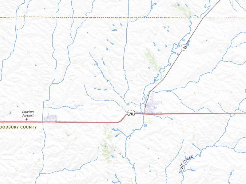 Radar-estimated hail-size map of the storm over Moville, IA on May 15, 2026