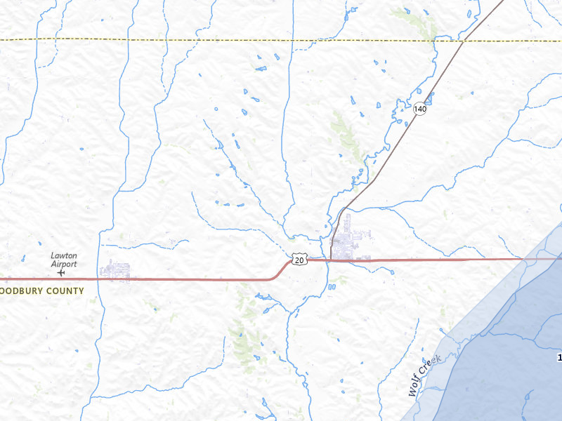 NEXRAD radar-signature map of the hail storm over Moville, IA on May 18, 2026