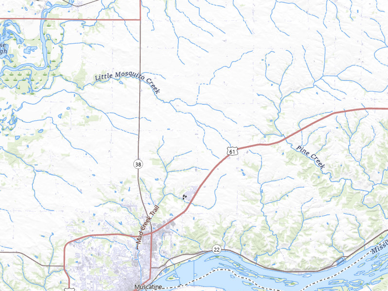 NEXRAD radar-signature map of the hail storm over Muscatine, IA on May 15, 2026