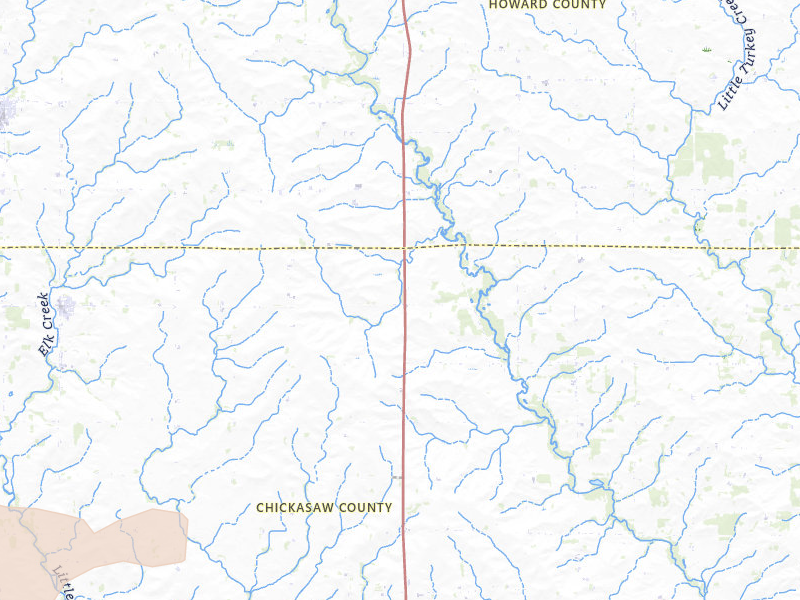 Radar-estimated hail-size map of the storm over New Hampton, IA