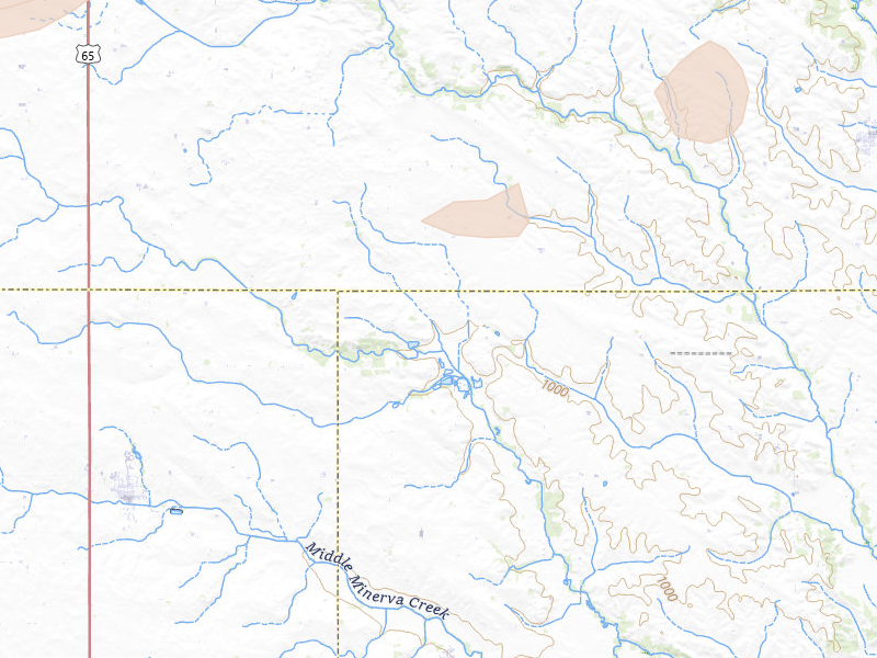 Radar-estimated hail-size map of the storm over New Providence, IA