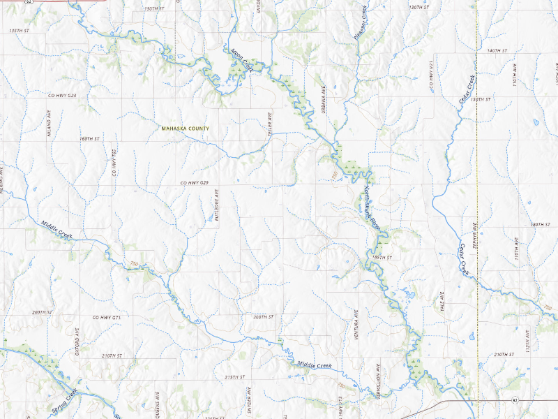 Radar-estimated hail-size map of the storm over New Sharon, IA on Sep 8, 2026