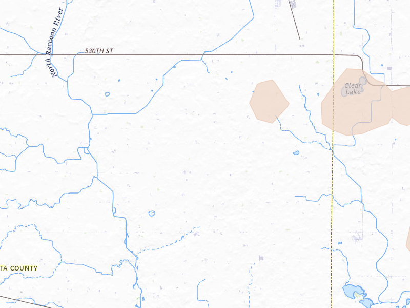 Radar-estimated hail-size map of the storm over Newell, IA on Aug 8, 2026