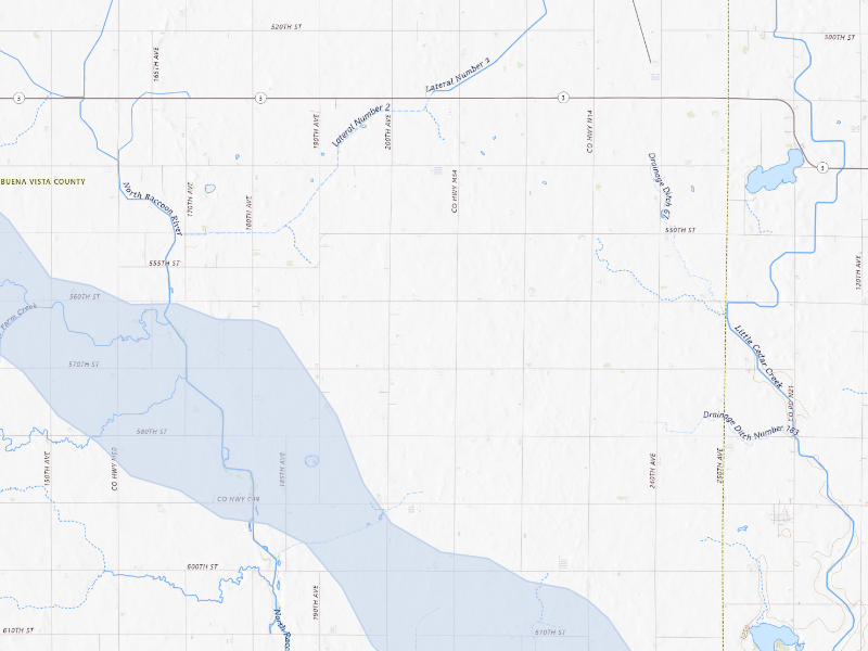 NEXRAD radar-signature map of the hail storm over Newell, IA on Sep 5, 2026