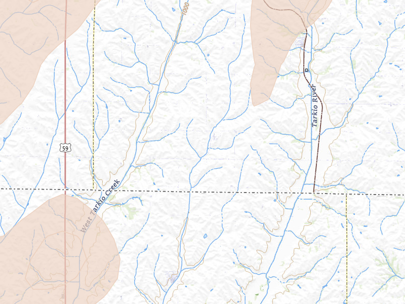 Radar-estimated hail-size map of the storm over Northboro, IA on Apr 23, 2026