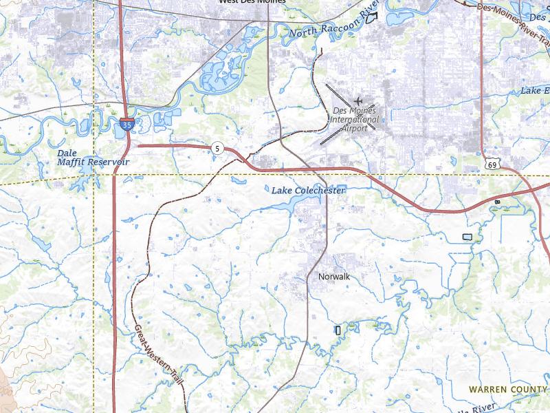 Radar-estimated hail-size map of the storm over Norwalk, IA on May 15, 2026
