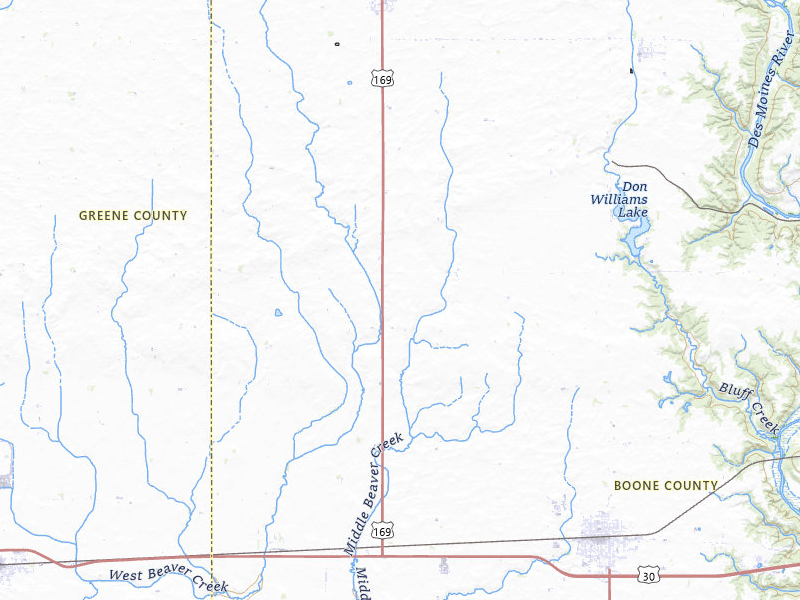 Radar-estimated hail-size map of the storm over Ogden, IA on Jun 28, 2026