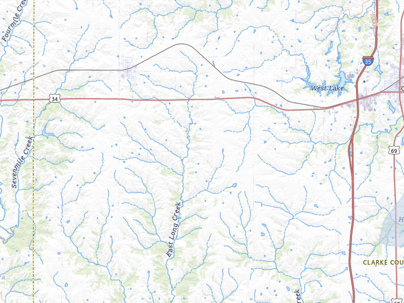 NEXRAD radar-signature map of the hail over Osceola, IA