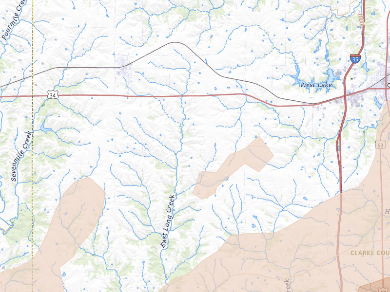 Radar-estimated hail-size map of the storm over Osceola, IA on Jun 10, 2026