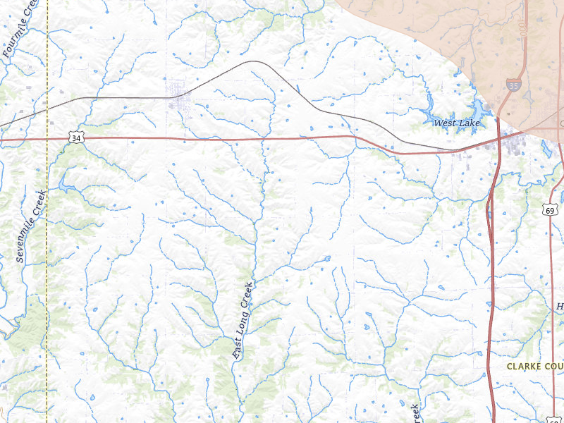Radar-estimated hail-size map of the storm over Osceola, IA on Jul 20, 2026