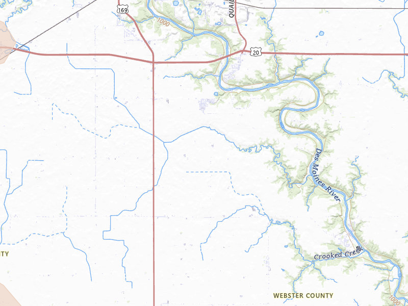 Radar-estimated hail-size map of the storm over Otho, IA on Apr 23, 2026