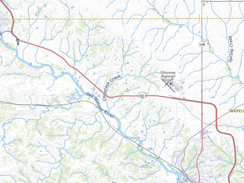 NEXRAD radar-signature map of the hail storm over Ottumwa, IA on Mar 5, 2026