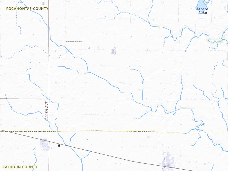 Radar-estimated hail-size map of the storm over Palmer, IA on Jun 27, 2026