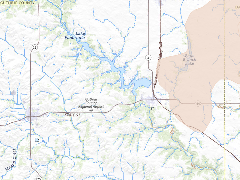 Radar-estimated hail-size map of the storm over Panora, IA on Apr 23, 2026
