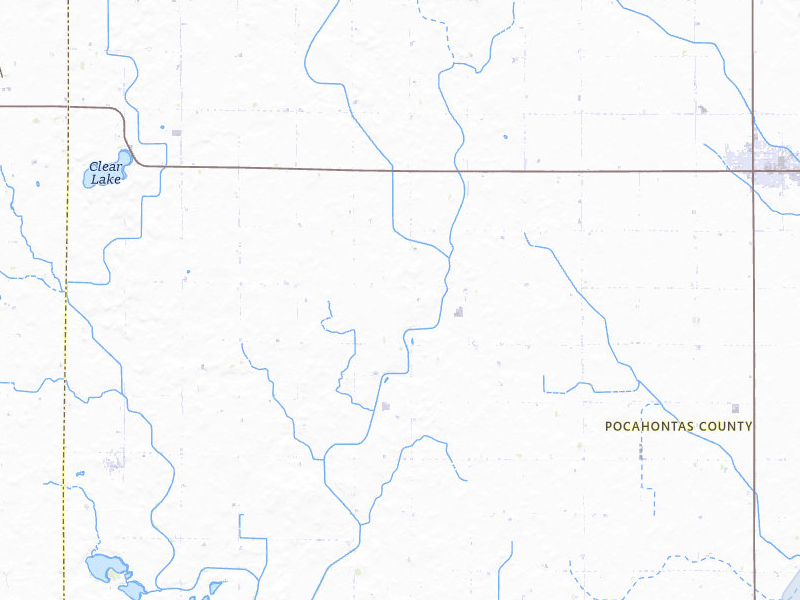 NEXRAD radar-signature map of the hail storm over Pocahontas, IA on Aug 12, 2026