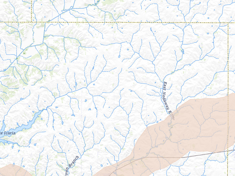Radar-estimated hail-size map of the storm over Prescott, IA on May 15, 2026